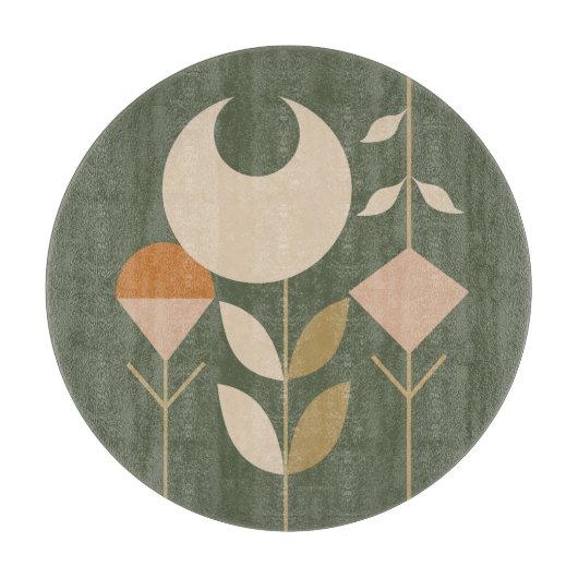 Boho Abstrakt Lily Schneidebrett (Vorderseite)