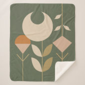 Boho Abstrakt Lily Sherpadecke (Vorderseite)