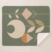 Boho Abstrakt Lily Sherpadecke (Vorderseite (Horizontal))