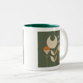 Boho Abstrakt Lily Zweifarbige Tasse (VorderseiteRechts)