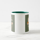 Boho Abstrakt Lily Zweifarbige Tasse (Mittel)