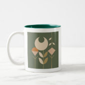 Boho Abstrakt Lily Zweifarbige Tasse (Links)