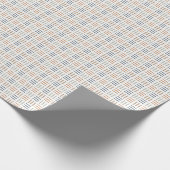 Boho Abstrakt Lines - blau Geschenkpapier (Ecke)