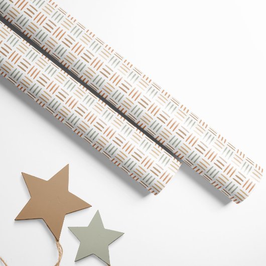 Boho Abstrakt Lines - neutral Geschenkpapier