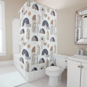 Boho Abstrakt Modern Geometric Dorm Duschvorhang (Beispiel)