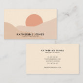 Boho Abstrakt Modern Minimalistisch Visitenkarte (Vorne/Hinten)