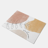 Boho Abstrakt moderne Kunst Door Mat Fußmatte (Schrägansicht)