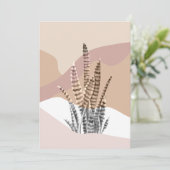 Boho Abstrakt Moderne Sukkulent Feiertagskarte (Stehend Vorderseite)