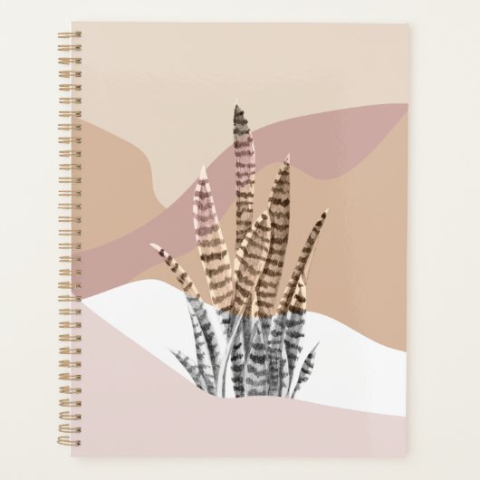 Boho Abstrakt Moderne Sukkulent Planer (Vorderseite)