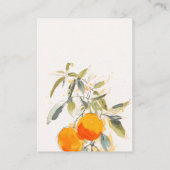 Boho Abstrakt Orange Garden Wedding Empfang Begleitkarte (Rückseite)