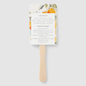 Boho Abstrakt Orange Garden Wedding Program Fächer (Rückseite)