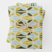 Boho Abstrakt Pastel Shapes Muster Green Blue Geschenkpapier Set (Beispiel)