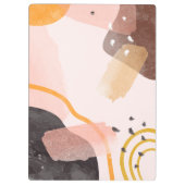 Boho Abstrakt Pattern Individuelle Name Klemmbrett (Rückseite)