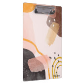 Boho Abstrakt Pattern Individuelle Name Klemmbrett (Rechts)