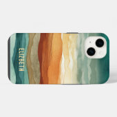 Boho Abstrakt Pattern iPhone Hülle (Rückseite (Horizontal))