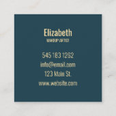 Boho Abstrakt Pattern Quadratische Visitenkarte (Rückseite)