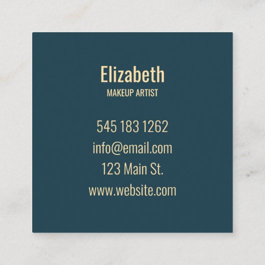 Boho Abstrakt Pattern Quadratische Visitenkarte (Rückseite)