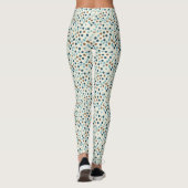 Boho Abstrakt Polka Dot Pattern Leggings (Rückseite)