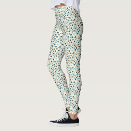 Boho Abstrakt Polka Dot Pattern Leggings