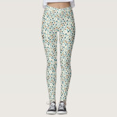 Boho Abstrakt Polka Dot Pattern Leggings (Vorderseite)