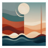 Boho Abstrakt Poster (Vorderseite)