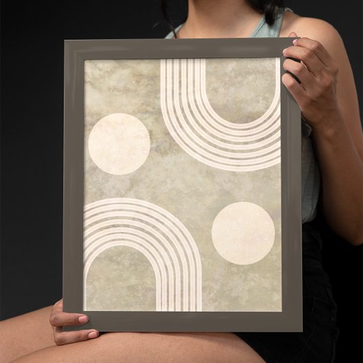 Boho Abstrakt Rainbow Art Poster