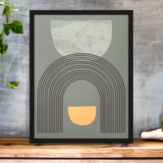 Boho Abstrakt Rainbow Illustration Design Poster
