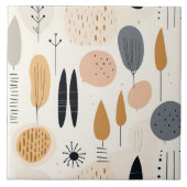 Boho Abstrakt Retro Populäre Sammlung Fliese (Vorderseite)