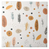 Boho Abstrakt Retro Trendy Collection Fliese (Vorderseite)