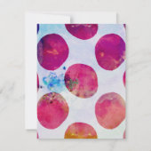 Boho abstrakt rosa Aquarell Brautparty RSVP Karte (Rückseite)