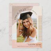 Boho Abstrakt Shapes Arch Abschluss Ankündigung (Vorne/Hinten)