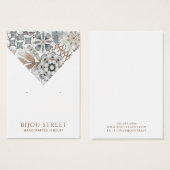 Boho Abstrakt Shapes Earthy Earring Display Card (Vorne & Hinten)
