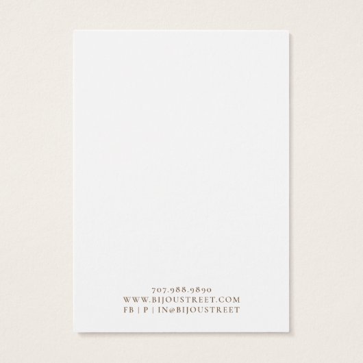 Boho Abstrakt Shapes Earthy Earring Display Card (Rückseite)