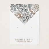 Boho Abstrakt Shapes Earthy Earring Display Card (Vorderseite)