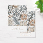 Boho Abstrakt Shapes Earthy Earring Display Card (Schreibtisch)