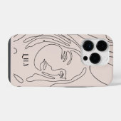 Boho Abstrakt Simple Line Art, Boho Chic iPhone Hülle (Rückseite (Horizontal))