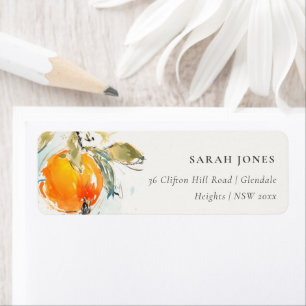Boho Abstrakt Sketchy Orange Garden Adresse
