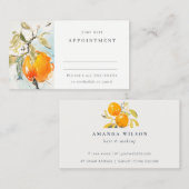 Boho Abstrakt Sketchy Orange Garden Termin Visitenkarte (Vorne/Hinten)