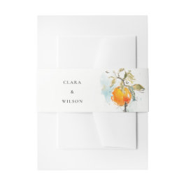 Boho Abstrakt Sketchy Orange Garden Wedding Einladungsbanderole