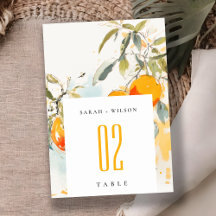 Boho Abstrakt Sketchy Orange Garden Wedding