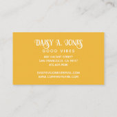 Boho Abstrakt Sun Rays | Retro Visitenkarte (Rückseite)