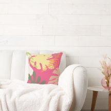 Boho Abstrakt Throw Pillow