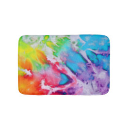 Boho Abstrakt Watercolor Rainbow Batik Gefärbte Kr Badematte