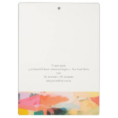 Boho-Abstrakte Berglandschaft Rosa Blau Orange Klemmbrett (Rückseite)