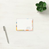 Boho-Abstrakte Berglandschaft Rosa Blau Orange Post-it Klebezettel (Büro)
