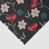 BOHO ABSTRAKTE BLUME AUF SCHWARZ SEIDENPAPIER (Detail)