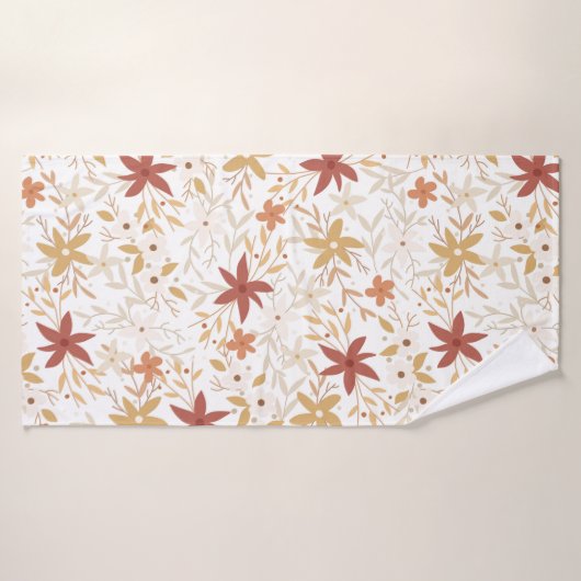 Boho abstrakte Blume ernten Goldgrubenknochen Badehandtuch (Badehandtuch)