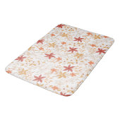 Boho abstrakte Blume ernten Goldgrubenknochen Badematte (Schrägansicht)