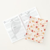 Boho abstrakte Blume ernten Goldgrubenknochen Notizblock (Innenseite)