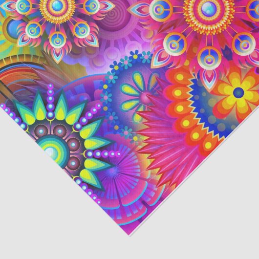 Boho abstrakte Blume Seidenpapier (Ausschnitt)